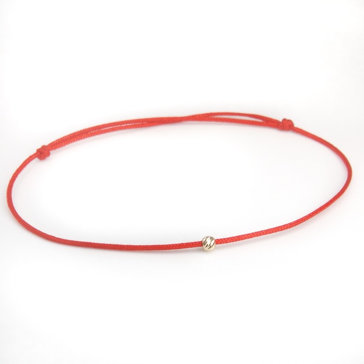 Martisor bratara reglabila cu bila din aur 14k de 2.5 mm