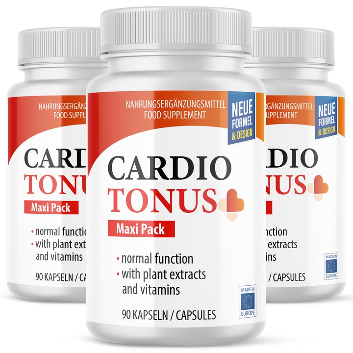 Кардиотонус, Премиум хранителна добавка с растителни екстракти, 3х90 капсули