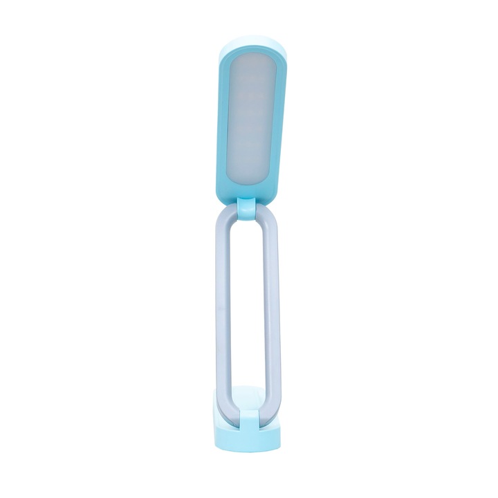 Lampa pentru birou, pliabila si portabila, 3 tipuri de lumina, putere 3W, touch, USB, bleu / ZTS 8245