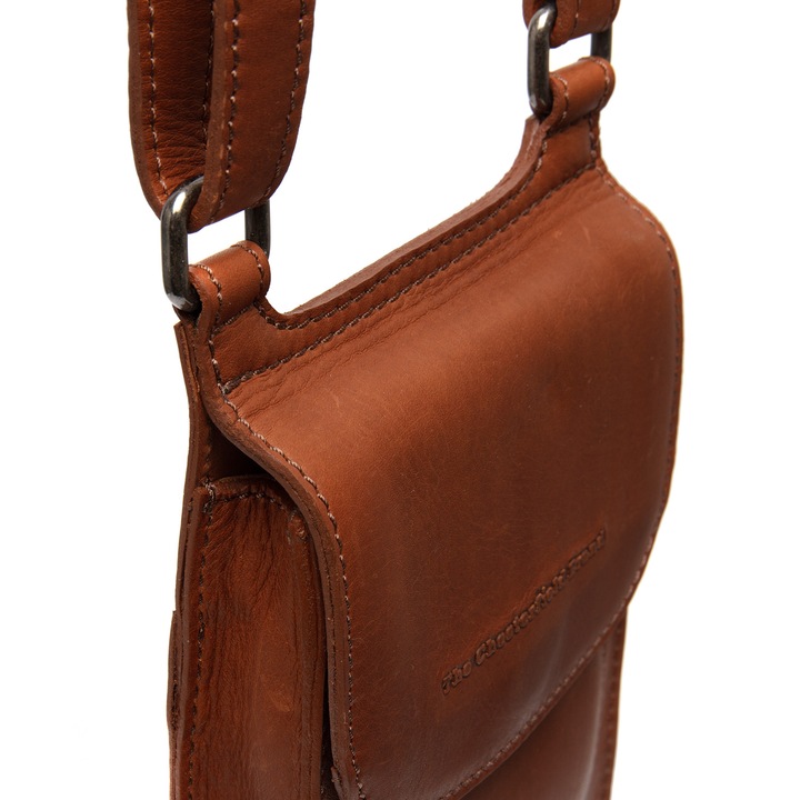 Чанта за телефон Chesterfield Brand, естествена кожа, Nebra, коняк кафяво