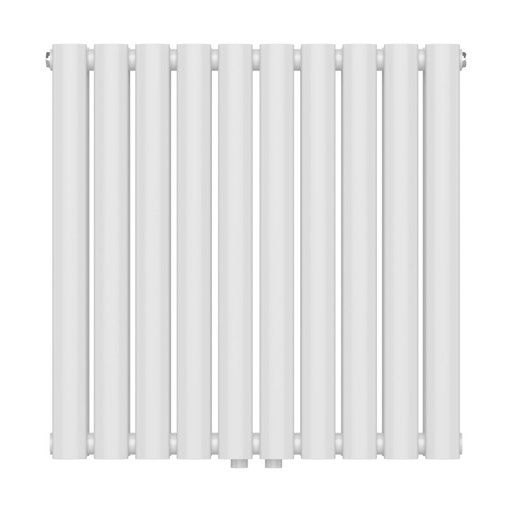 Radiator dublu, neu.haus, PXAF-0042 Nore, 60 x 60 x 7,8 cm, otel, alb, 800 W