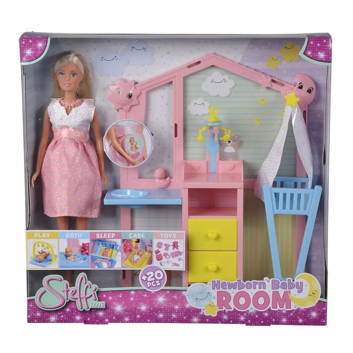 Set de joaca Steffi Love Camera nou-nascutului 20 piese