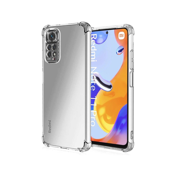 Husa pentru Xiaomi Redmi Note 11 Pro 4G / Note 11 Pro 5G / Note 12 Pro 4G - Techsuit Shockproof Clear Silicone - Clear