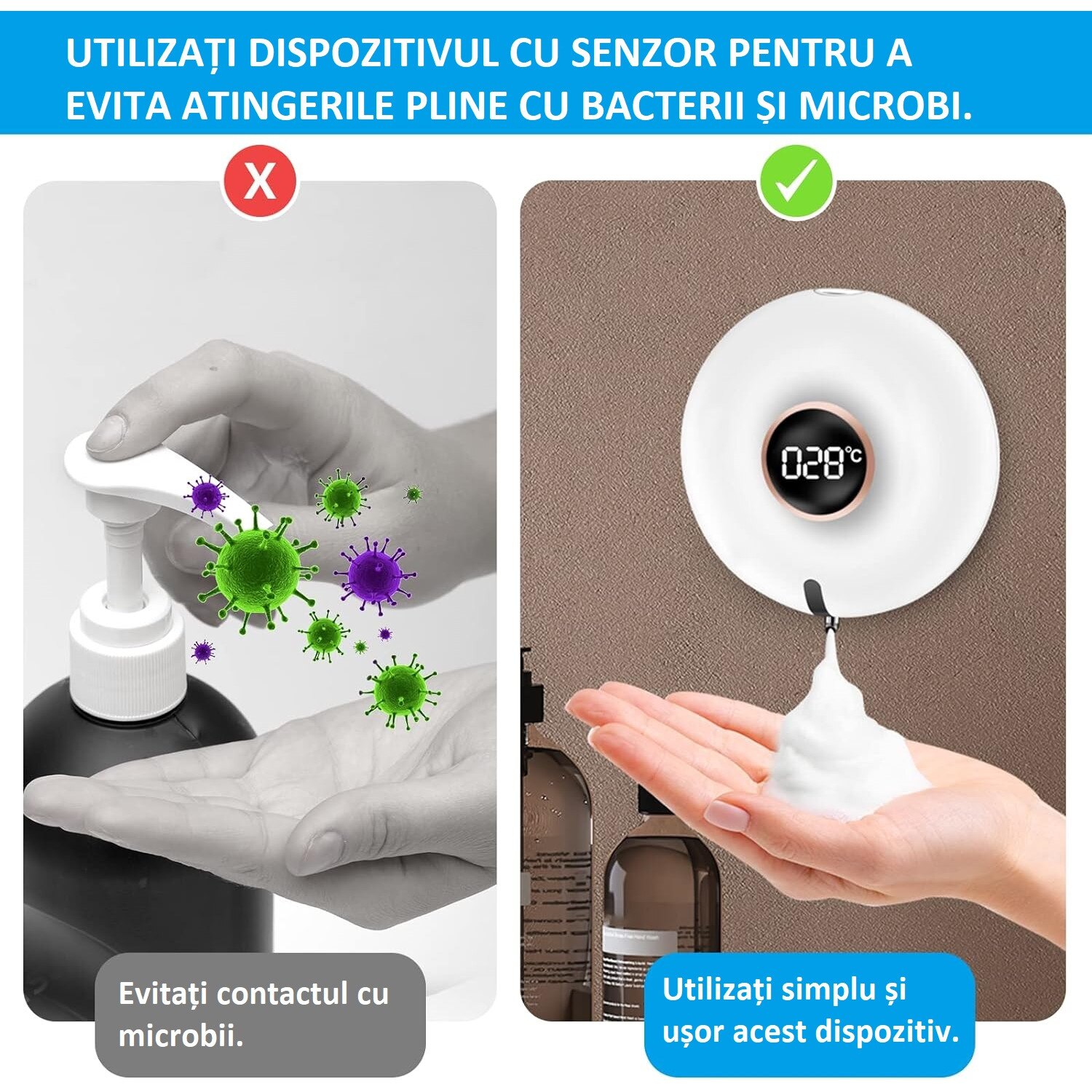 Автоматичен дозатор за течен сапун, MILARIS®, Интелигентен дисплей за ...