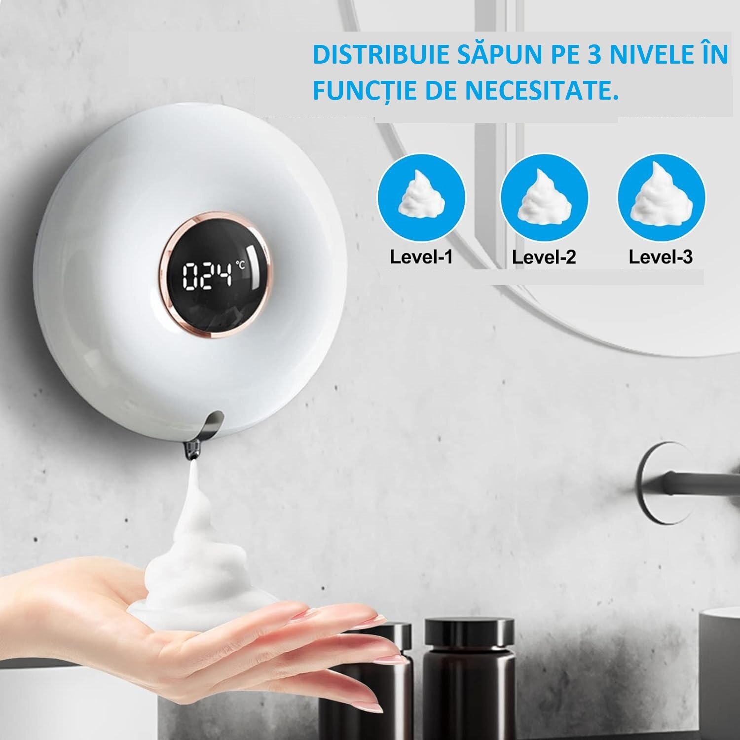 Автоматичен дозатор за течен сапун, MILARIS®, Интелигентен дисплей за ...