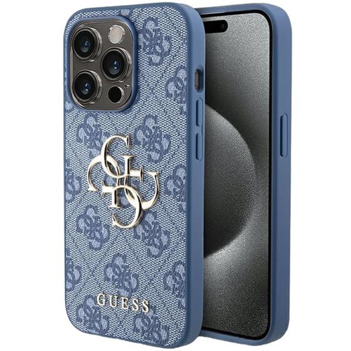 Кейс за iPhone 15 Pro, Guess, TPU, син