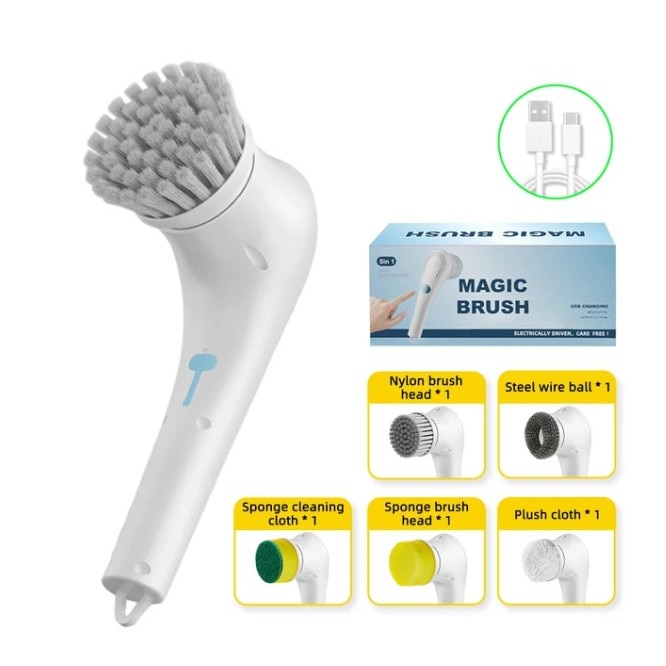 Set 5 in 1 perie electrica pentru curatare, EVNC, Multifunctional