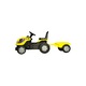 Tractor electric pentru copii Micromax MMX Yellow 35W cu remorca, scaun reglabil si claxon