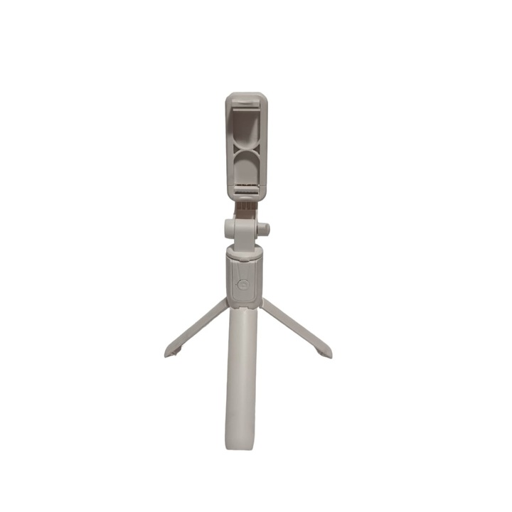 Selfie Stick wireless, telecomanda detasabila, Trepied, Suport pentru telefon, Alb, 80 cm