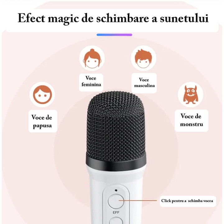 Set karaoke SIKS cu boxa si microfon wireless