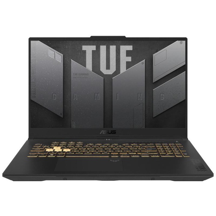 Лаптоп Gaming Asus TUF F17 FX707VU-HX087, 17.3'', Full HD, Intel Core i7-13620H, 16GB DDR5, 1TB SSD, GeForce RTX 4050, No OS, Mecha Grey