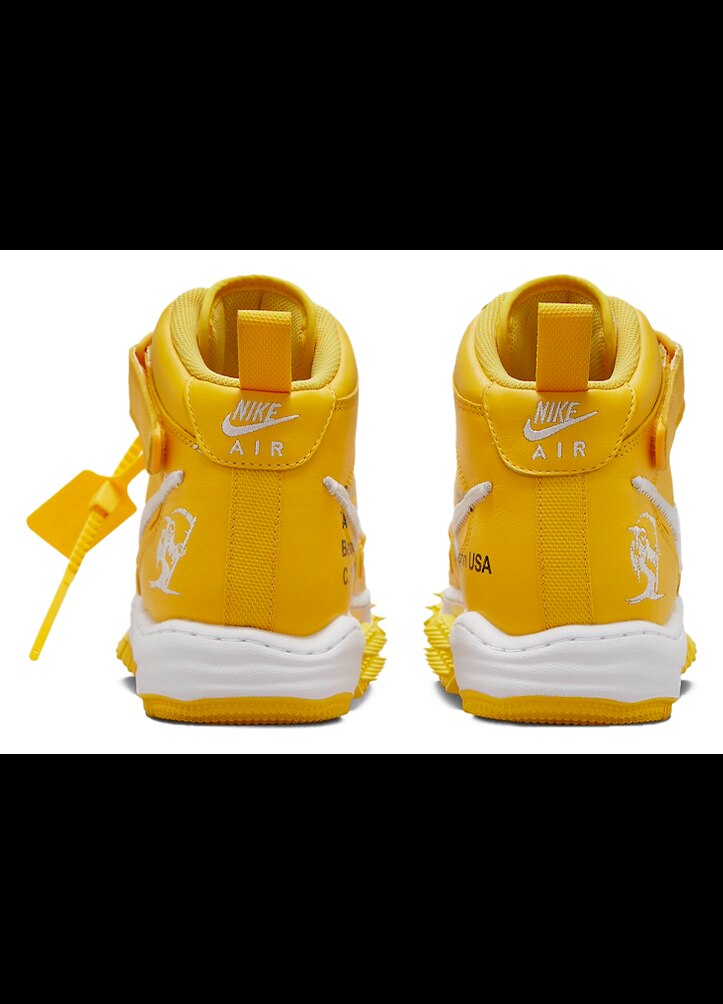Pantofi sport, Off White x Nike Air Force 1 Varsity Maize, 40,5 EU