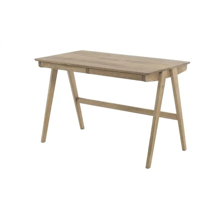 Birou DELIA, stejar solid lacuit cu noduri, 120 x 75 x 65 cm