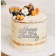 Topper tort Happy Birthday, Inedit Print, TC963, Argintiu, 10 cm