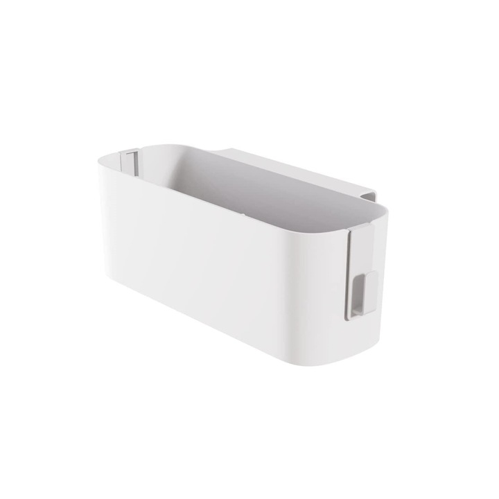 Ágyrendező, többfunkciós, rekeszes, 2 oldalsó kampós, Fehér