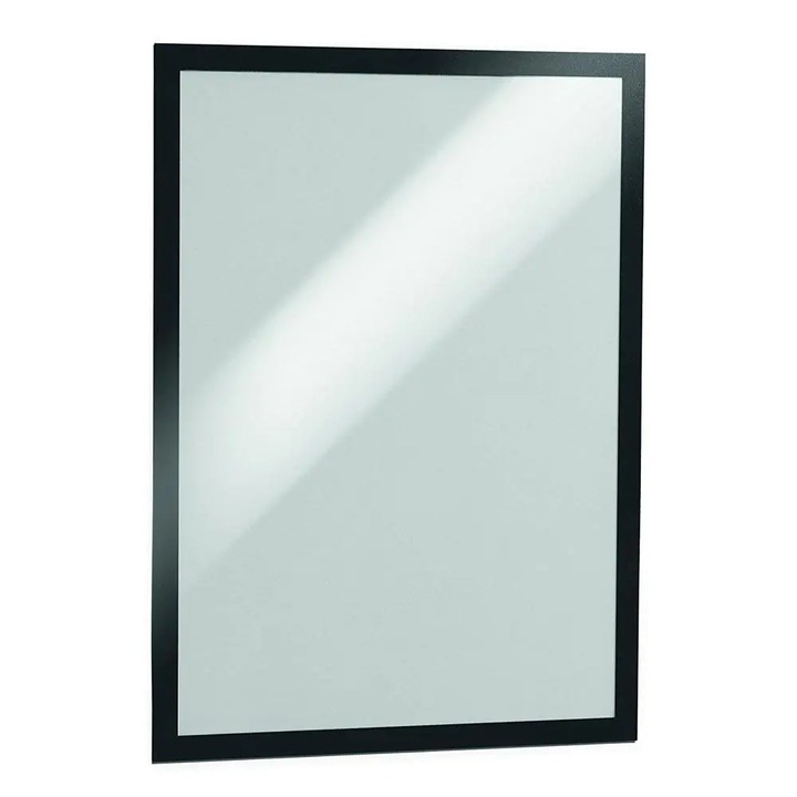Duraframe 2 oldalas infókeret, fekete, öntapadó, A3