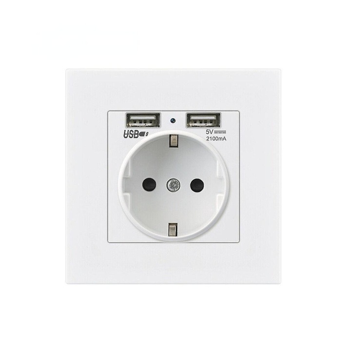 Priza 220V Clasica cu Camera Video HD si Microfon Spion - Wi-Fi - Acces de la orice distanta iOS & Android