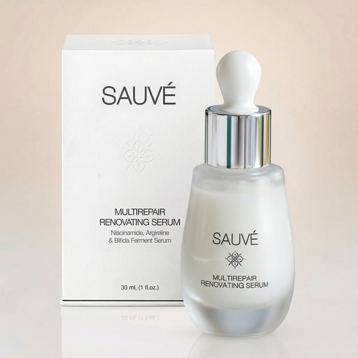 Multirepair Renovating Serum 30 ml - Complex Intensiv Restructurant pentru Ten cu Niacinamide, Peptide, Argireline si Probiotice, Produs pentru Skincare