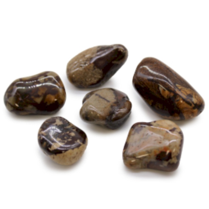 African Tumble Stones Jasper Nguni, Ancient Wisdom, 6 darabos készlet, 30-50mm
