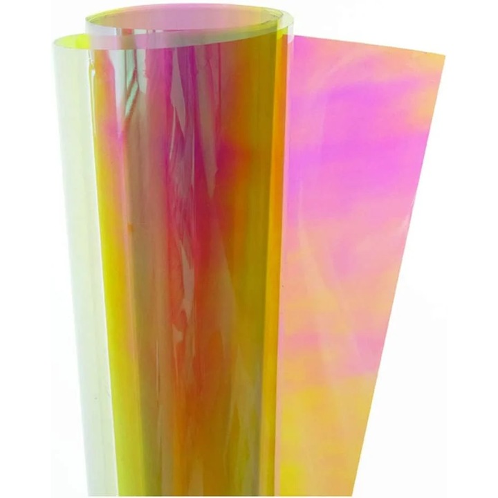 Folie Decorativa Pentru Geamuri, cu Efect de Oglinda Pentru Intimitate si Protectie Solara, 60 x 200, NEON RED - MaffStuff