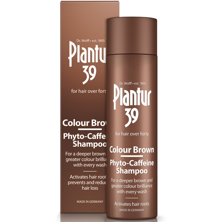 Plantur 39 Color Brown, Koffeines színező sampon barna hajra, 250ml