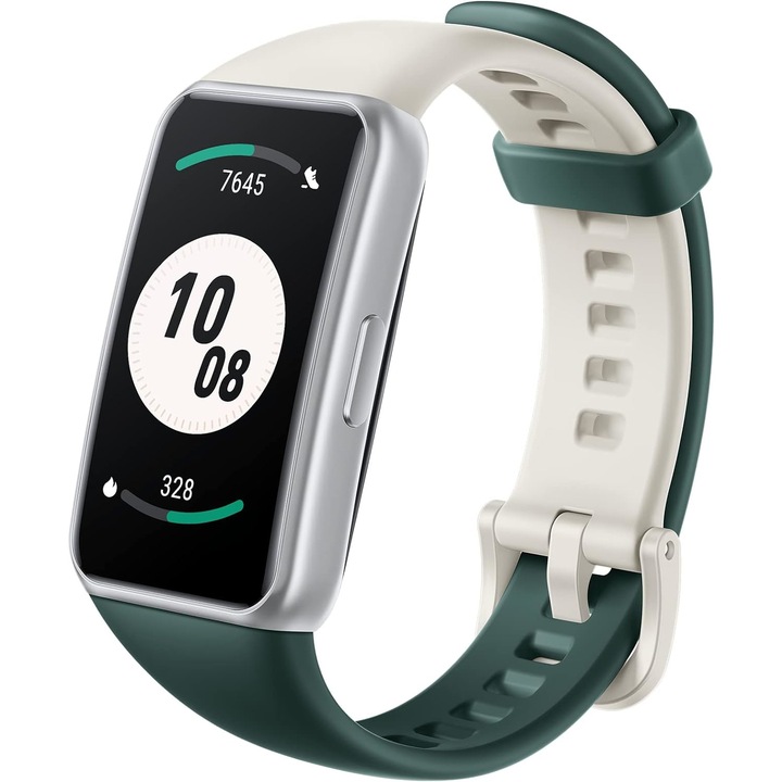 Смарт лента, AMOLED, пластмаса, Bluetooth, 3,7 см, Android, зелена