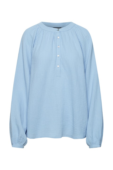 GreenPoint, Bluza-tunica cu maneci cazute, Albastru deschis, 42