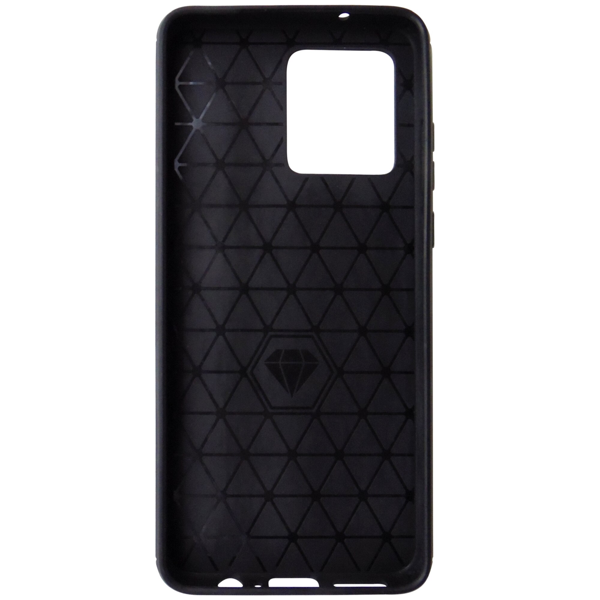 Cover Carbon Per Motorola Moto G84 – Custodia Nera Opaca TPU Antiurto Con Fibra Di Carbonio