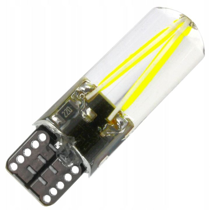 Led крушка W5W Cob 2W нажежаема жичка 250Lm 12V 24V T10, Me Premium