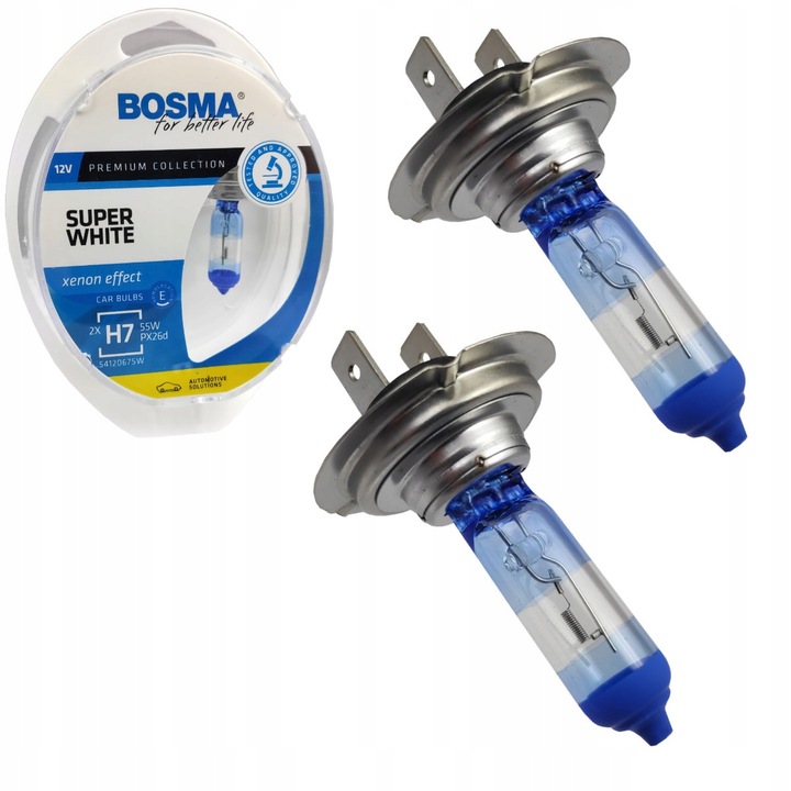 Bosma H7 H7 12V 60/55W Супер бели ксенонови крушки 2 бр