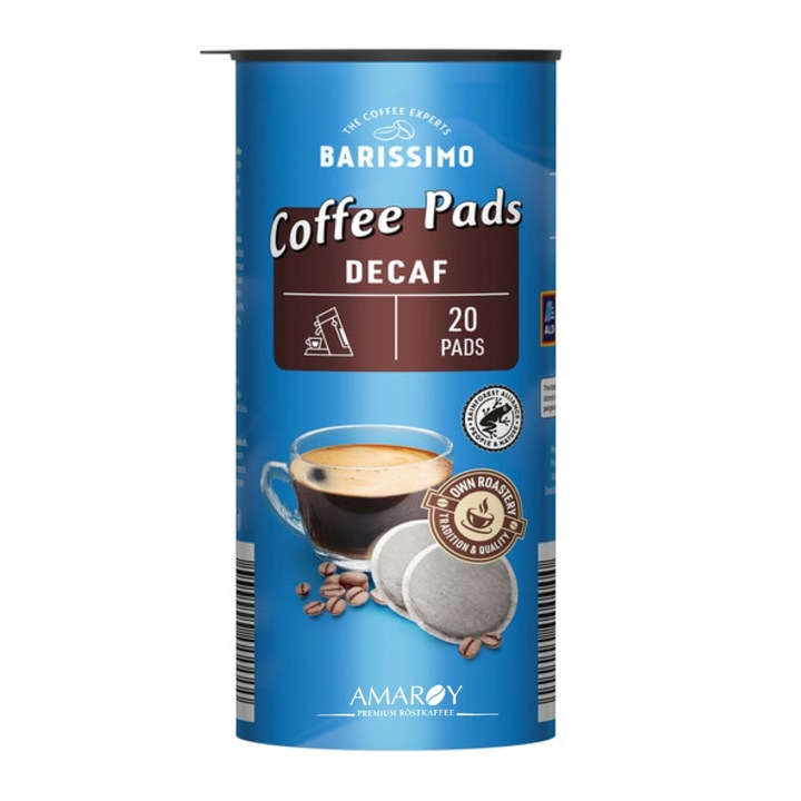 Cafea Barissimo Pads decofeinizata, 20 paduri, 140g