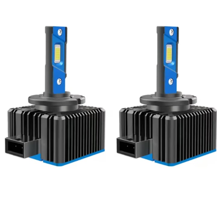 Set 2 becuri auto LED D1S, BZRSH, Canbus, conversie HID to LED, plug and play 70W (35W/Bec), 10000LM, 6500k