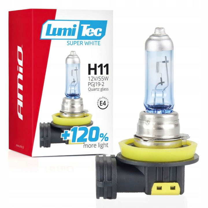 Bec Auto, H11, Tensiune 12V, Putere 55W, Efect Similar Cu Lampile xenon, Homologare E4, Alb Rece Bec Halogen H11 12V/55W, Lumina Alb Rece, Efect xenon, Omologare E4, Vizibilitate Sporita pe Drum