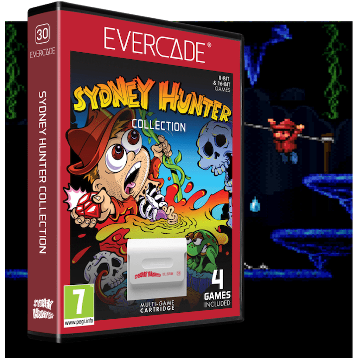Evercade #30, The Sydney Hunter Collection, 4in1, Retro, Multi Game, Játékszoftver csomag