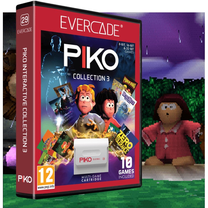Evercade #29, PIKO Interactive Collection 3, 10in1, Retro, Multi Game, Játékszoftver csomag