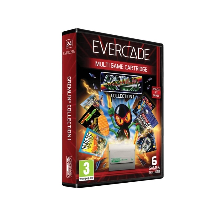 Игра, Касета за много игри, Evercade #24, Gremlin Collection 1, 6в1, Ретро