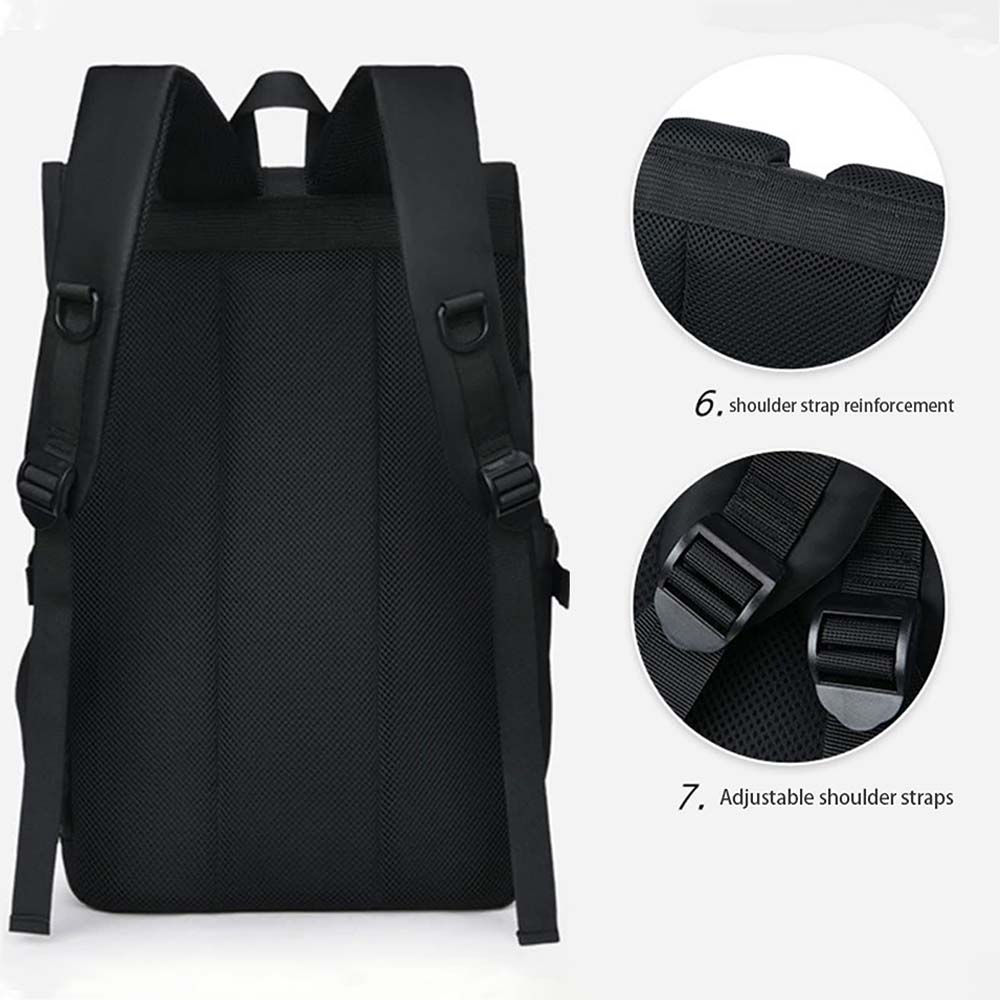 Geanta pentru laptop de afaceri Dollcini pentru barbati, rucsac business pentru barbati, rezistenta la apa, pentru calatorii de afaceri, calatorii in familie, 546031, negru mat