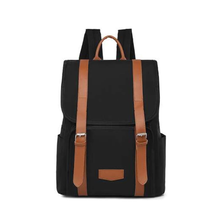 Rucsac laptop, Dollcini, Negru/Maro, 15.6''