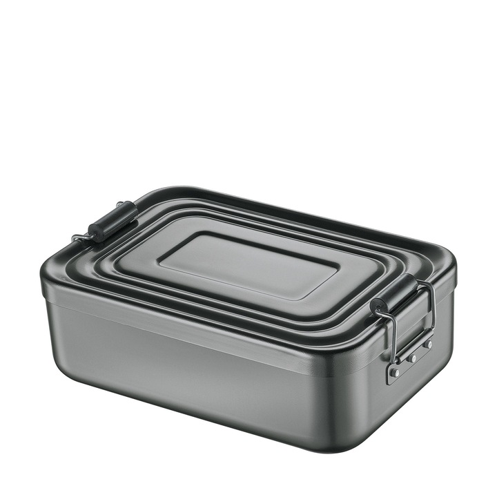 Caserola mmancare, Kuchenprofi, Aluminiu, 18 x 12 x 6 cm, Gri