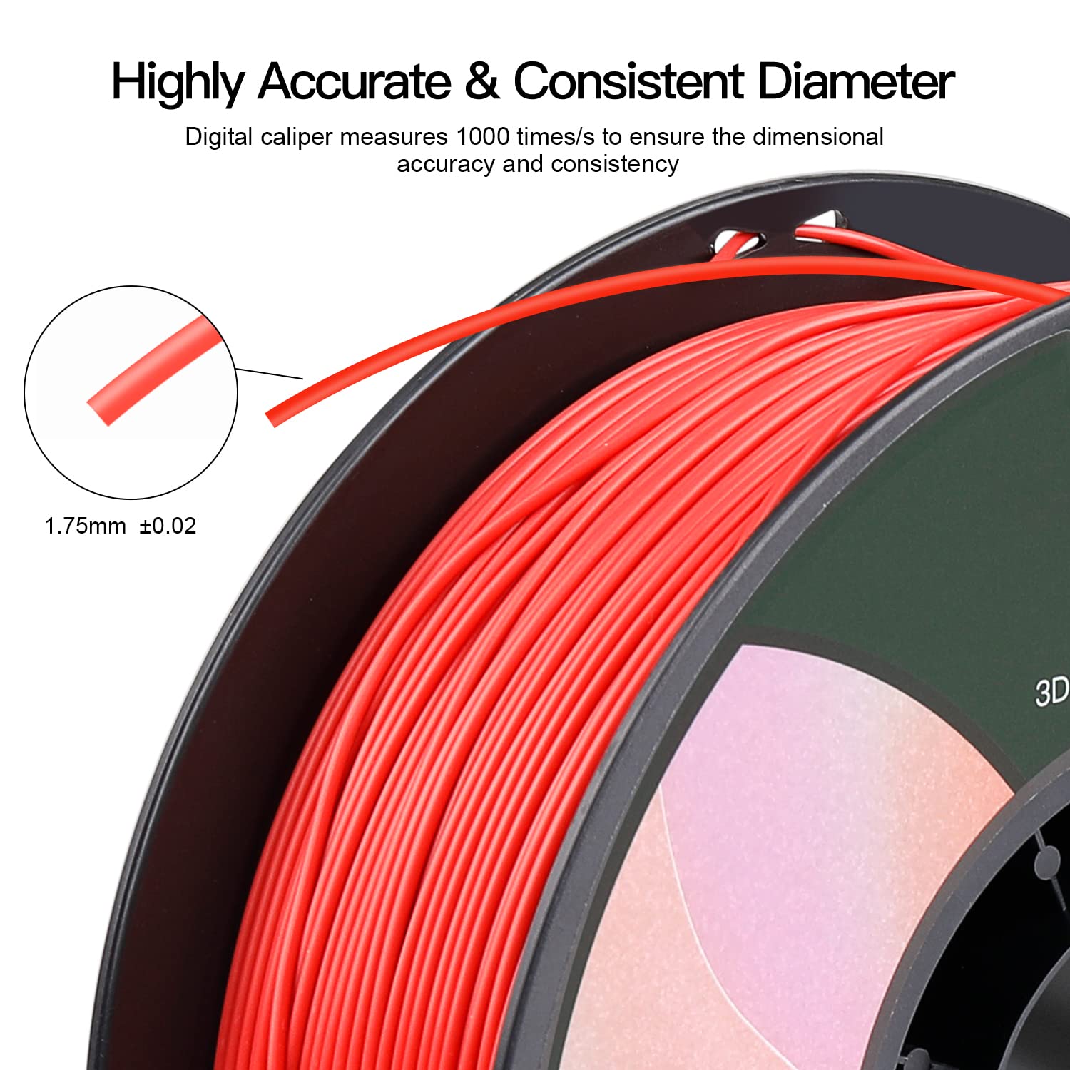 Филамент Ender-PLA Creality CR-PLA 1.75 мм, 1 кг, 190-230C Червен ...