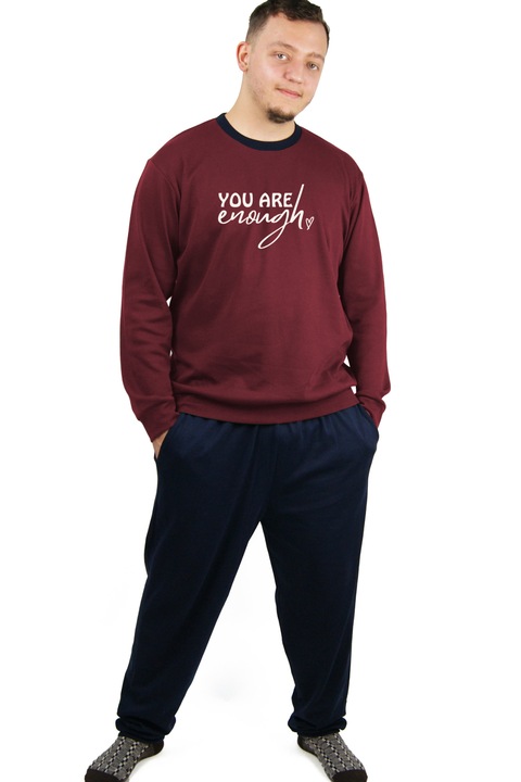 Ferfi pizsama Valentin-napi felirattal