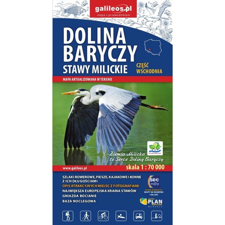 Dolina Baryczy część wschodnia, Stawy Milickie 2021 - mapa papierowa