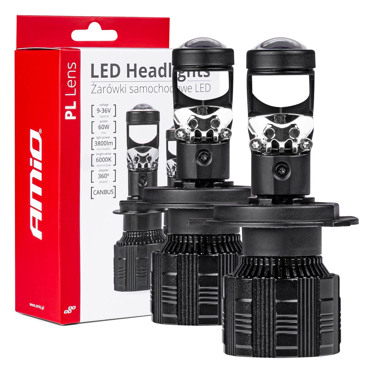 Комплект автомобилни LED крушки H4 60W 6000K - eMAG.bg