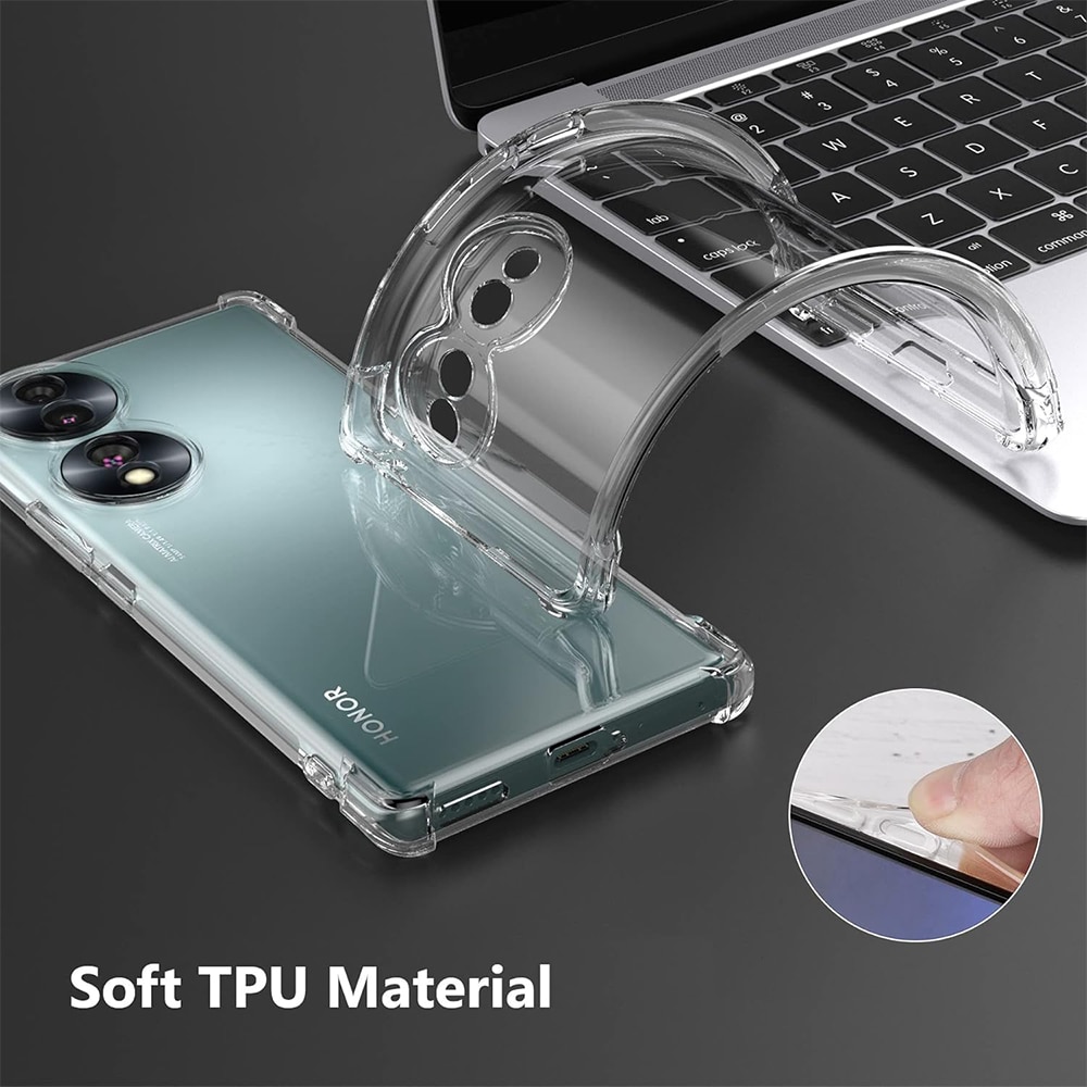 Husa compatibila cu Honor X7b, Protectie antisoc, Silicon Ultra Slim High Tech, Crystal Clear