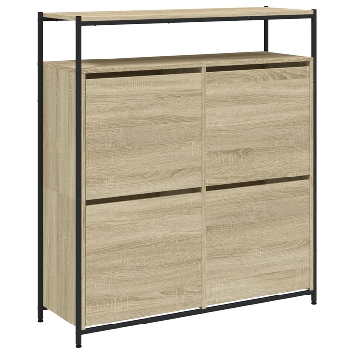 Шкаф за обувки, Zakito Europe, 4 чекмеджета, дъб сонома, 100 x 34 x 112 см