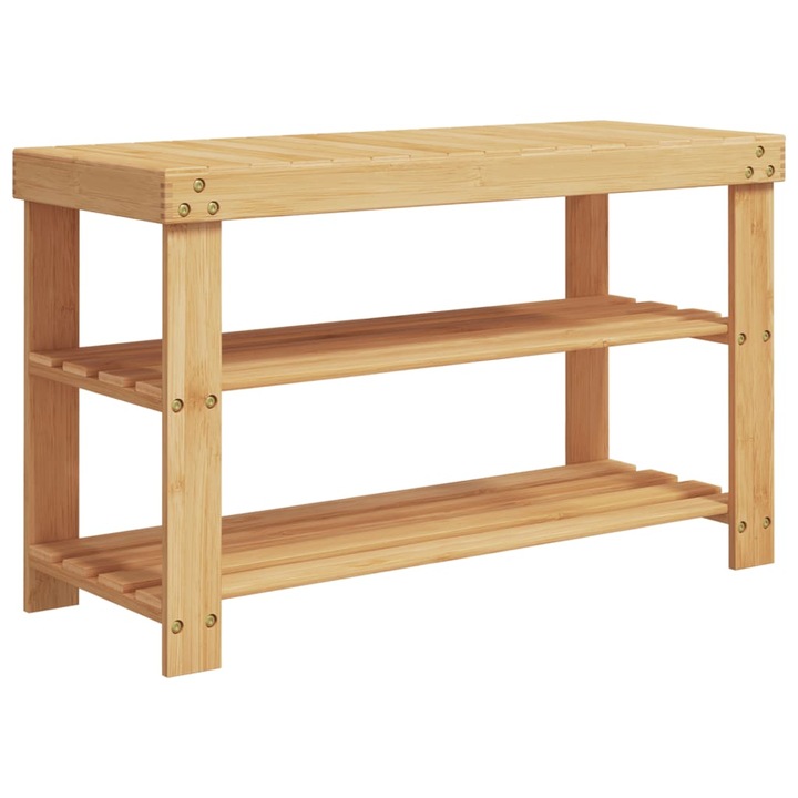 Pantofar, Zakito Europe, Bambus, 3 rafturi, 70x27.5x45cm, Natur