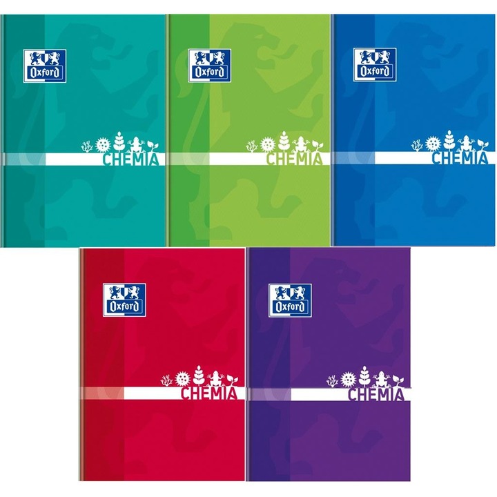 5 db A5-ös jegyzetfüzet készlet, Oxford, Papír, 80 oldal, Multicolor