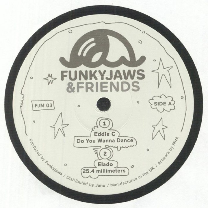 EDDIE C/ELADO/SCRUSCRU/S TIMOSHENKO/FUNKYJAWS - Funkyjaws & Friends, Hanglemezkiadó Funkyjaws Music, Formátum 12", Cat No FJM 03, Megjelenés: május 9-23, Zenei Műfaj Disco / Nu Disco / Újraszerkesztések, Címkék Disco House, Közel-Kelet Funk, Acid House