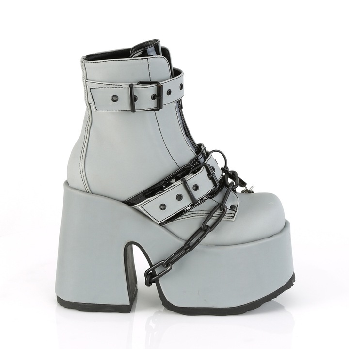 Ghete dama, Pleaser, Piele, Gri, Gri