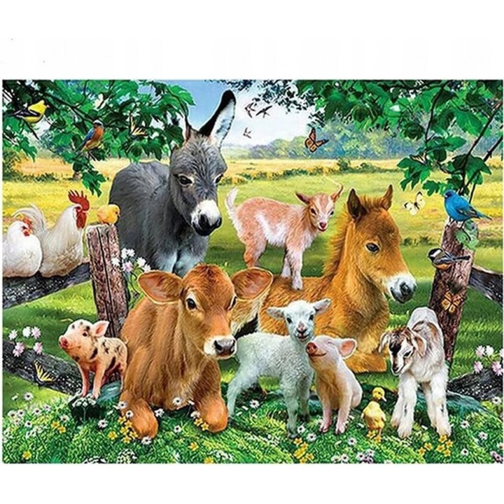 Set de artizanat, Norimpex, Diamentowa mozaika - Zwierzeta, multicolor